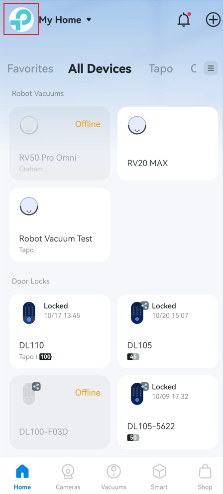The location of profile icon on the left top corner.