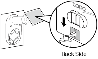 Illustration showing the camera being attached to the mounted bracket. A close‑up view highlights the back side of the camera, indicating how to align and slide it onto the bracket until it clicks into place.