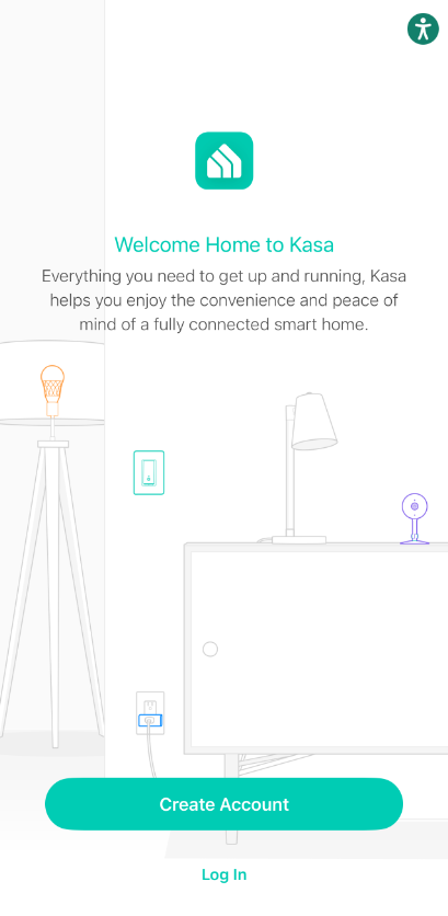 Start to “Create account” or “Log In”.