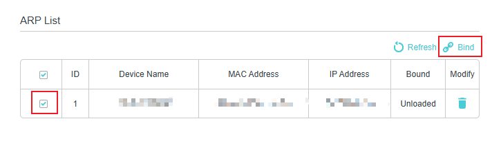 Bind the connected client.