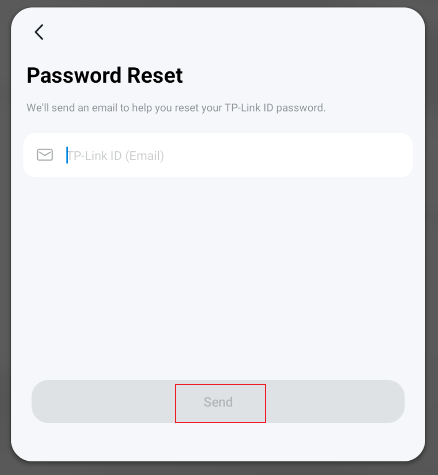 Location of “Send” button in the app.