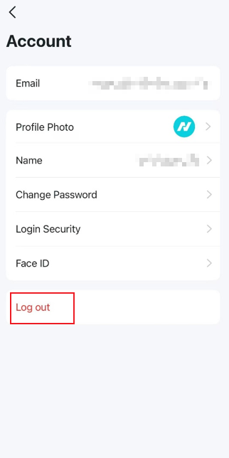 The Log Out position.