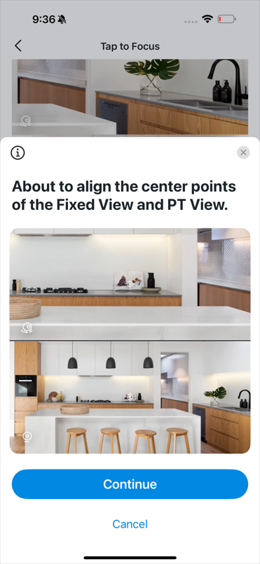 Pan & Tilt Correction page.