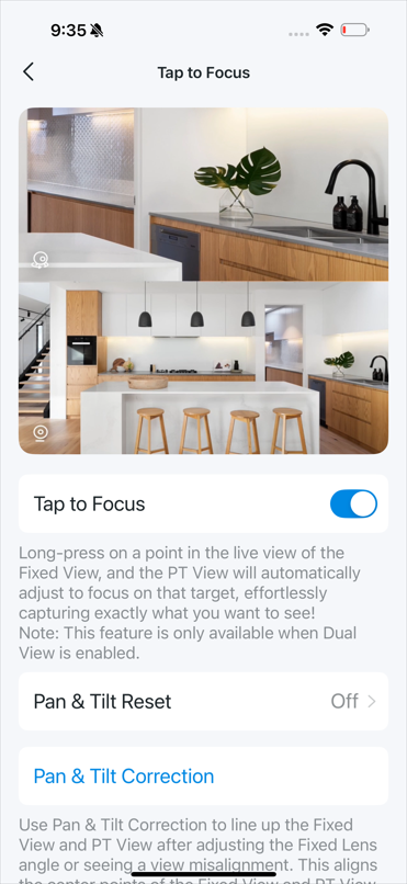 Tap to Focus page.