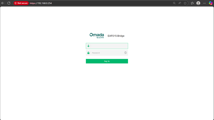 Picture shows the EAP login page.