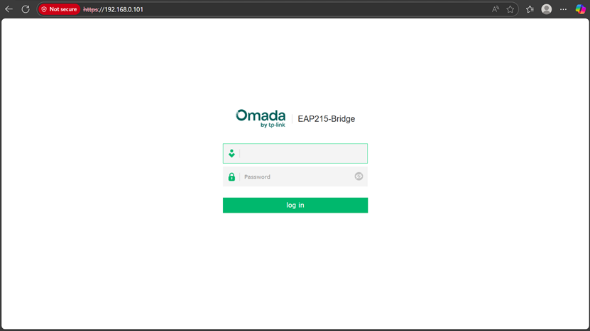 Picture shows the EAP login page.
