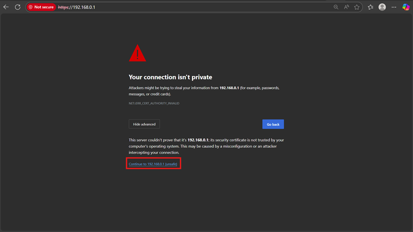 Highlight the Continue option.