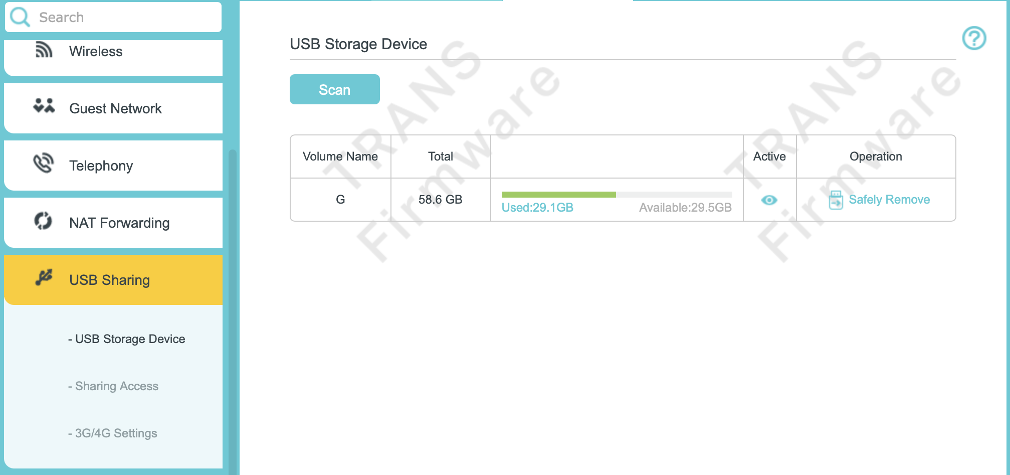 Check the USB storage device’s status.