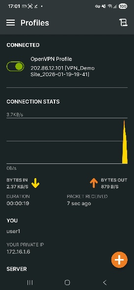 Show an example of a successful connection.