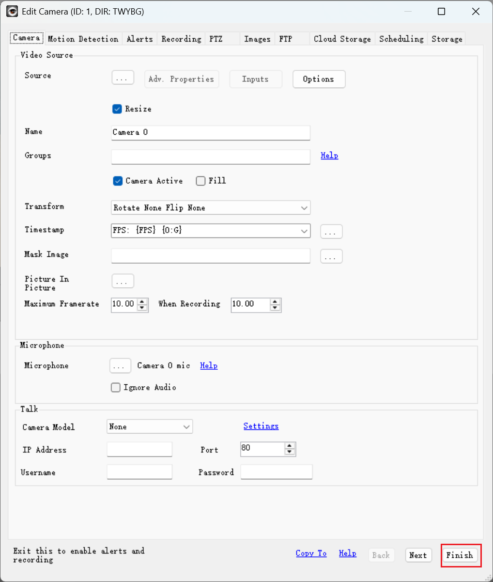 Customize the camera settings.