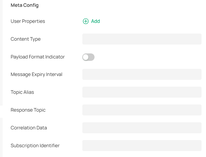 Show Meta Config settings.