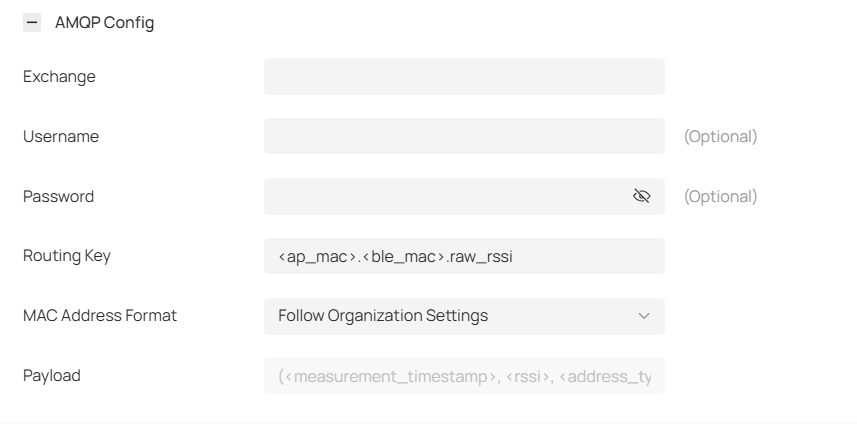 Show AMQP Config page.
