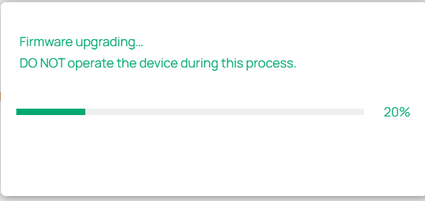 System upgrading status.