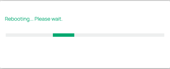 Show System rebooting status.