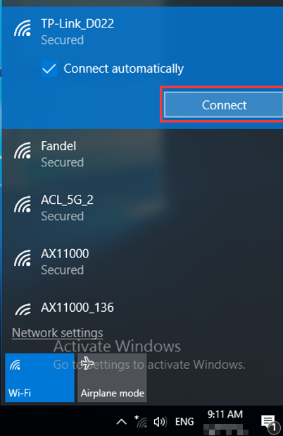 Click the Connect icon.