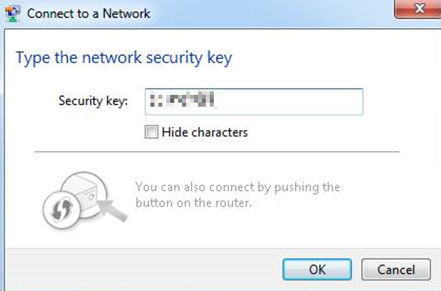 Enter the security key to join your Wi-Fi.