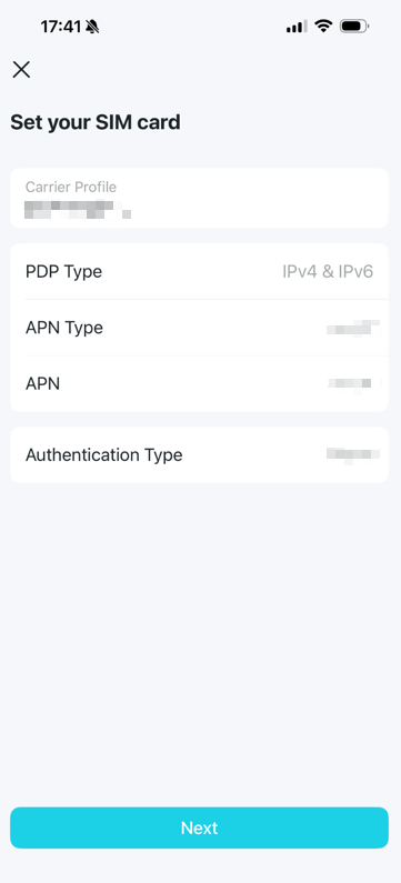 SIM card’s profile.  