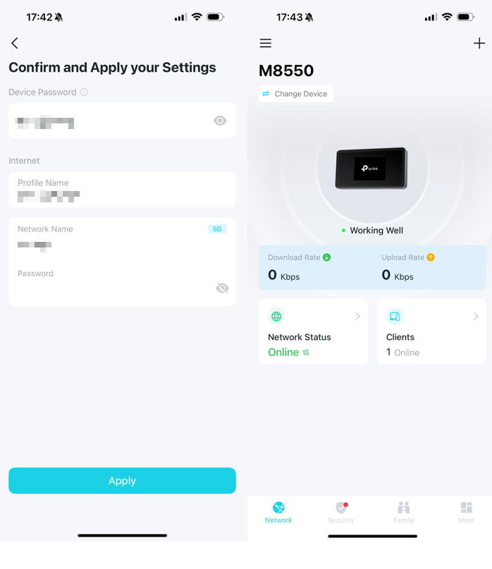 Confirm and apply Wireless Networks.  