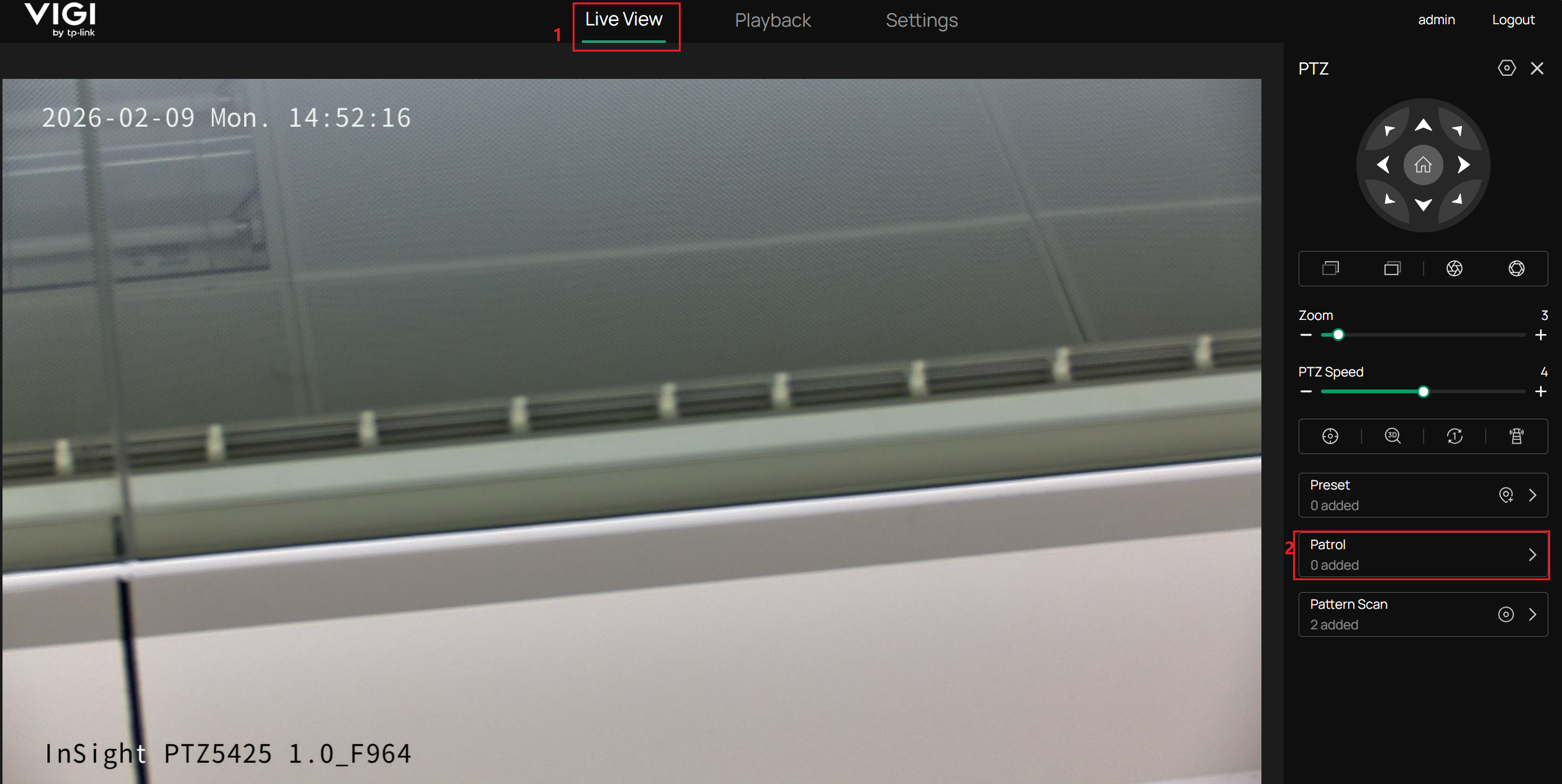 ‘Patrol’ module on the ride side of the Live View page.