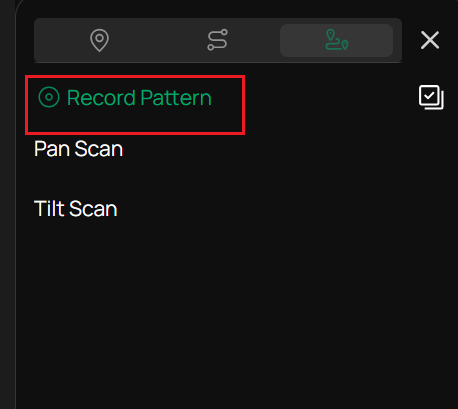 ‘Record Pattern’ button in the Pattern Scan module.