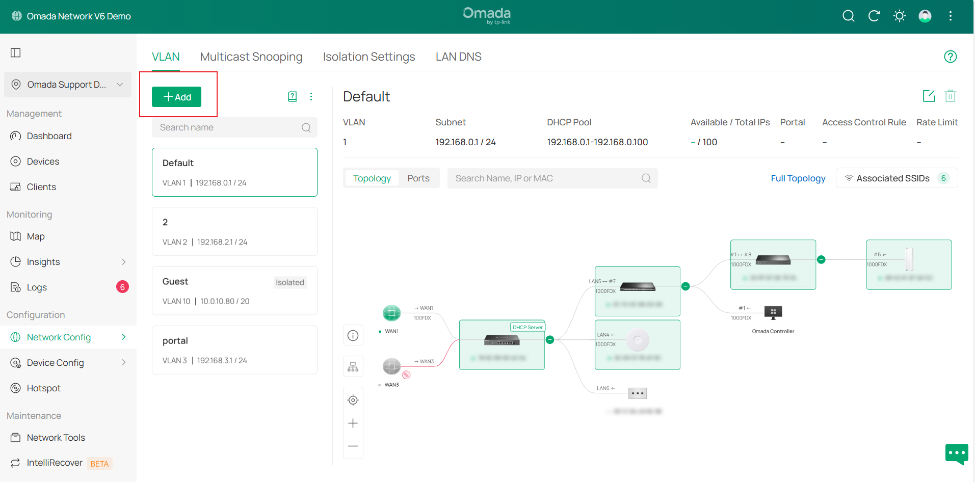 Show the location of the add button.
