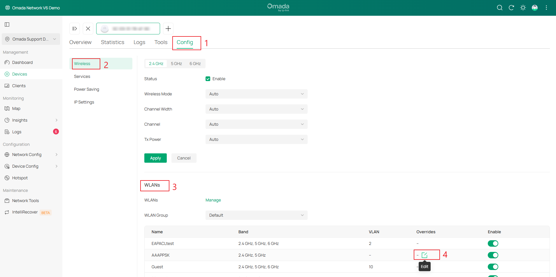 Show the location of the edit button.