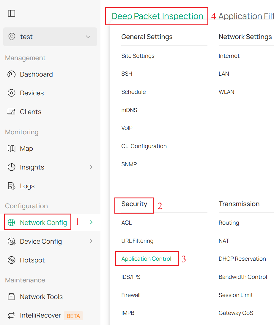 Navigate to the DPI Settings page