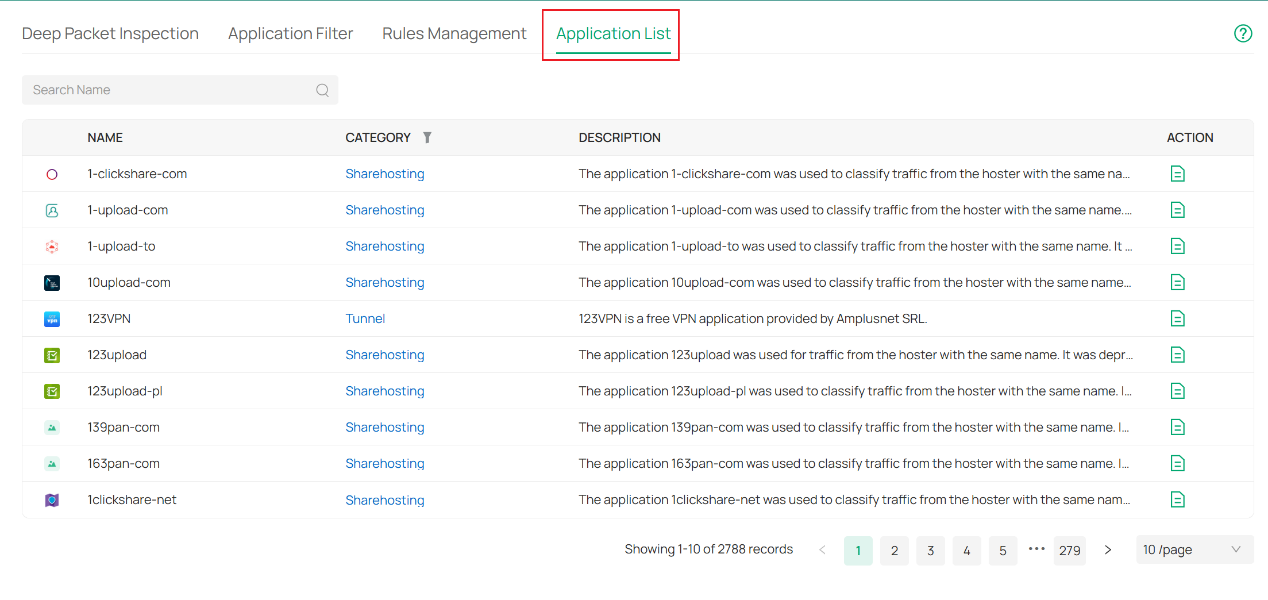 Check the Application List 