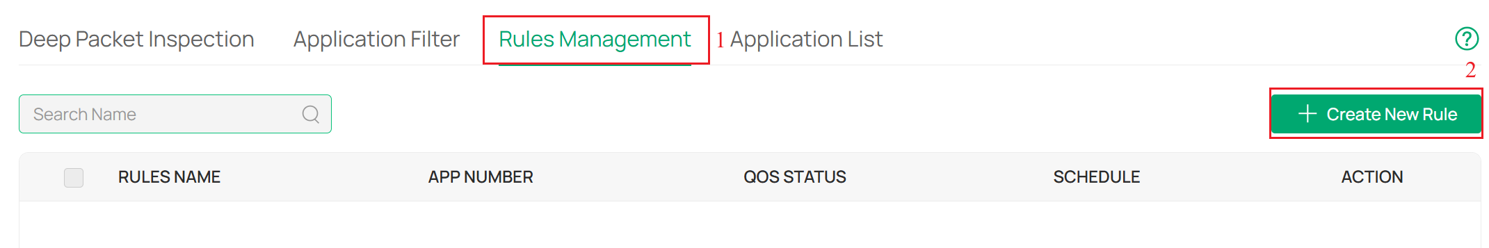 Click + Create New Rule