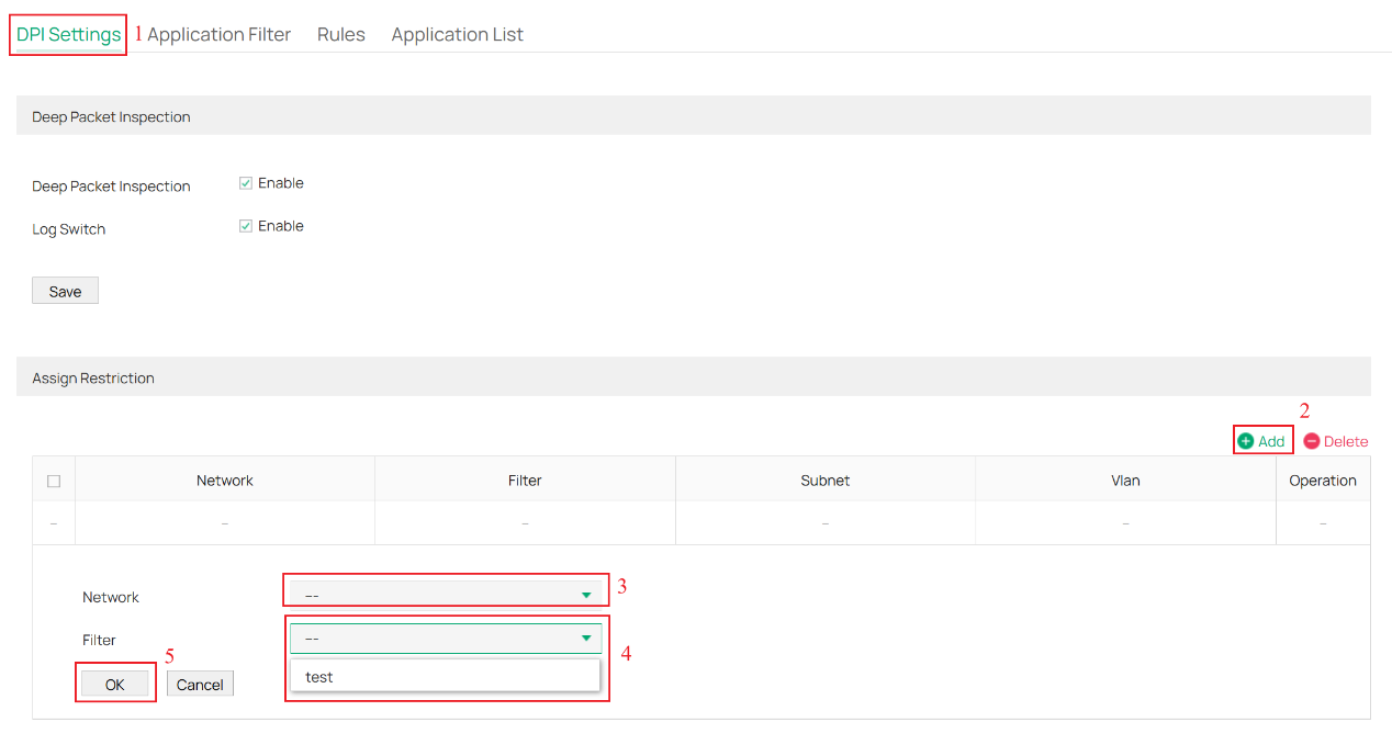 Create new assign restriction