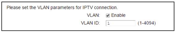 Select the DSL Modulation Type and configure the VDSL VLAN ID.