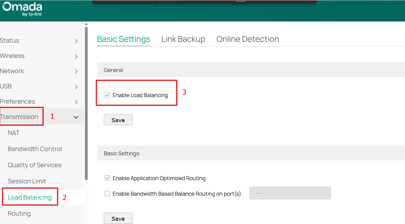 Configuring and Enabling Load Balancing