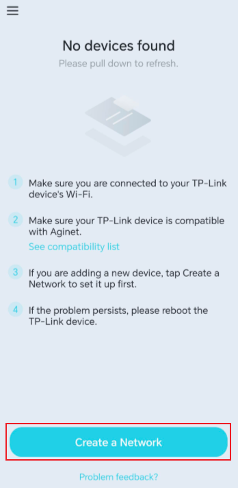 Tap Create a Network.