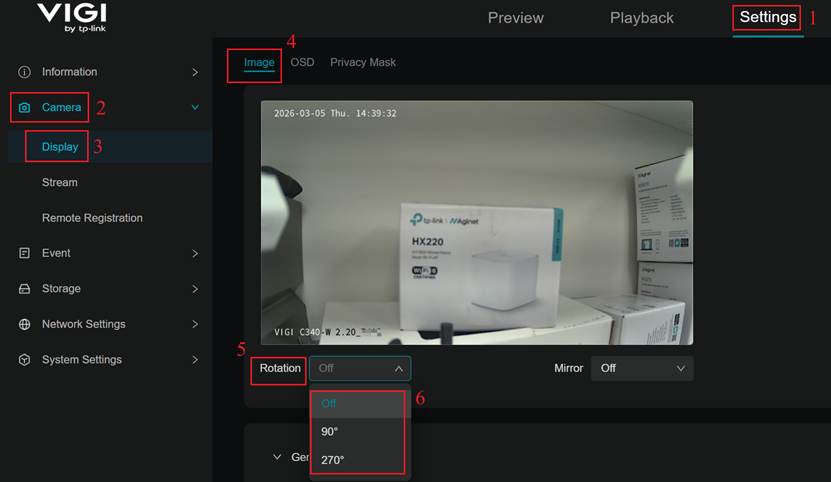 Select the rotation angle.
