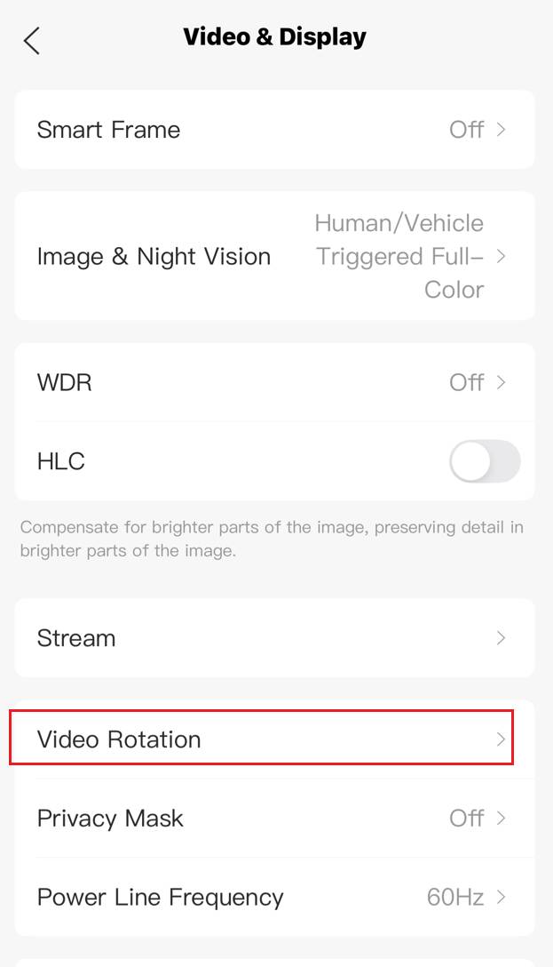 Tap video rotation button.