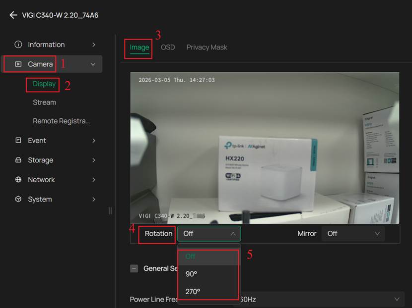 Select the rotation angle.