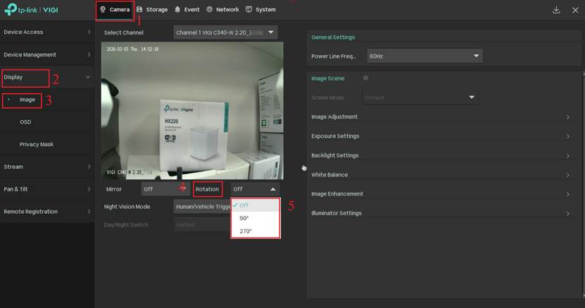 Select the rotation angle.