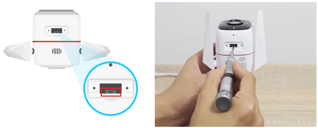 Highlight and press the reset button.