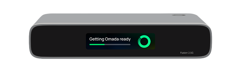 Show the screen status of the Omada Fusion Gateway during booting up.