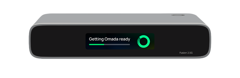 Show the screen status of the Omada Fusion Gateway during booting up.