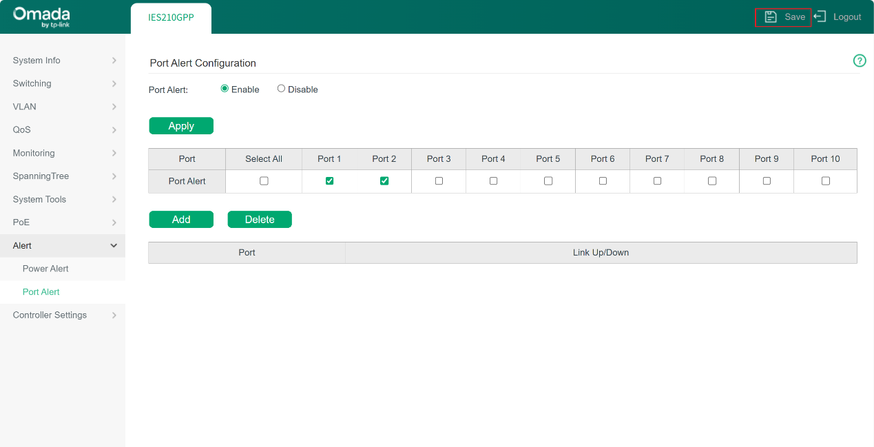 Show the location of the save button.