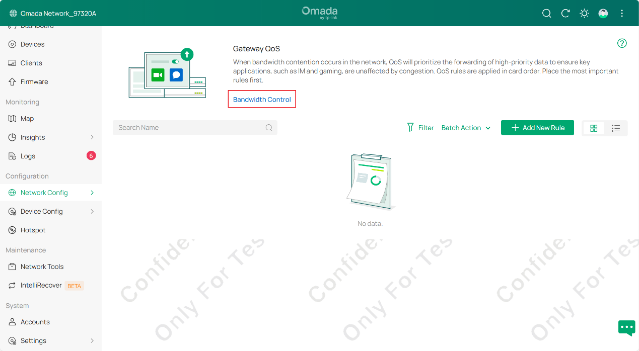 Opening Bandwidth Control