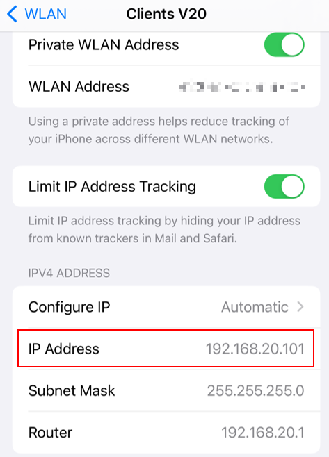 The IP address of wireless client obtained.