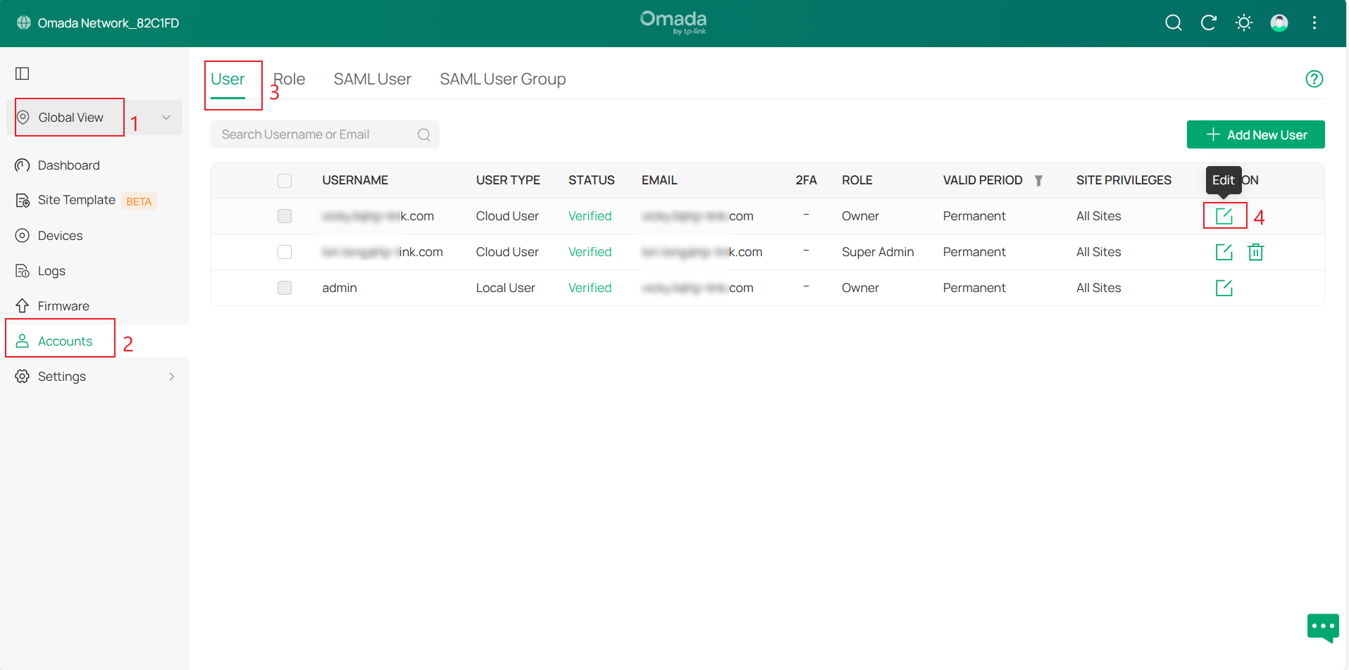 Display the location of the edit button.