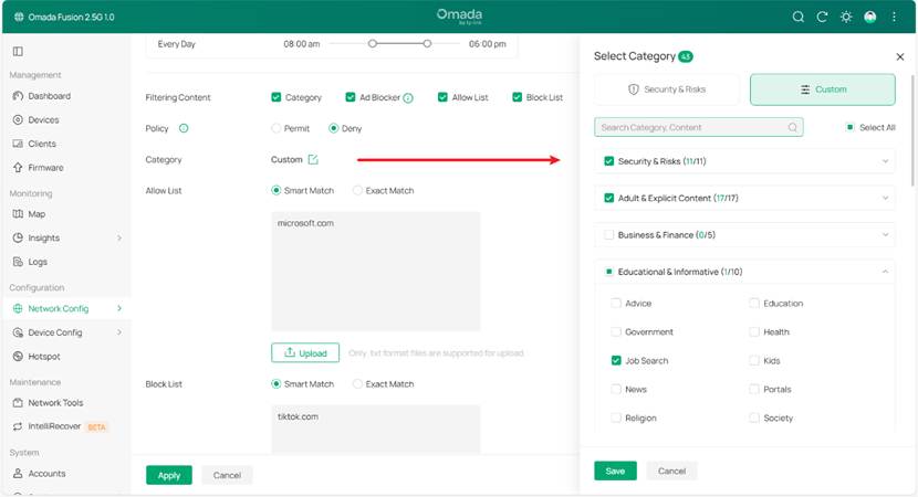 Display how to custom category.