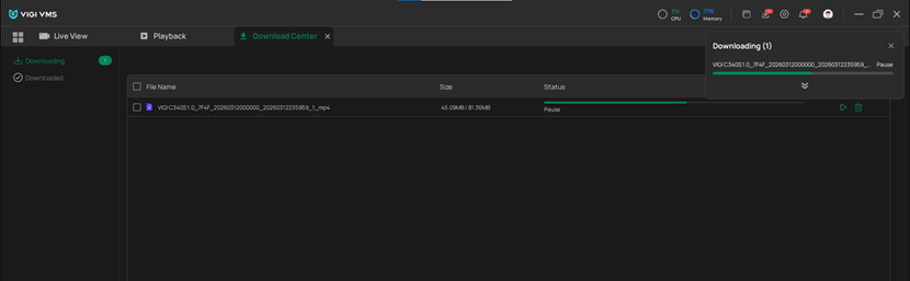 Display downloaded video files.