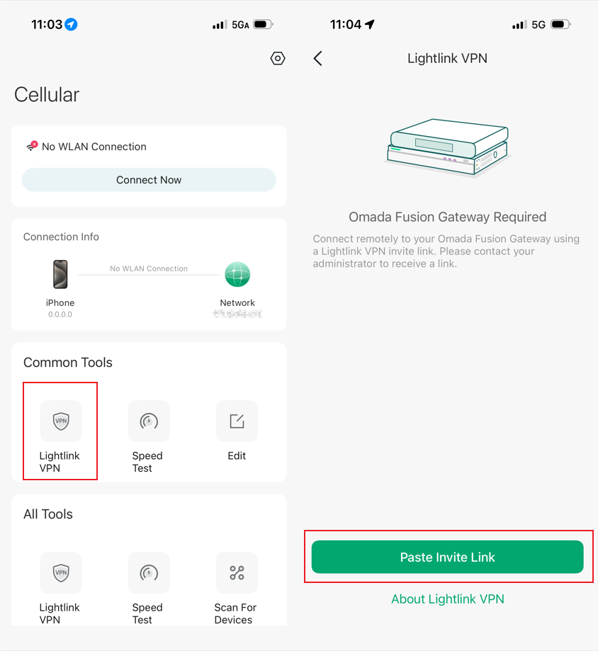 a screen shot showing the path to paste the invite link.