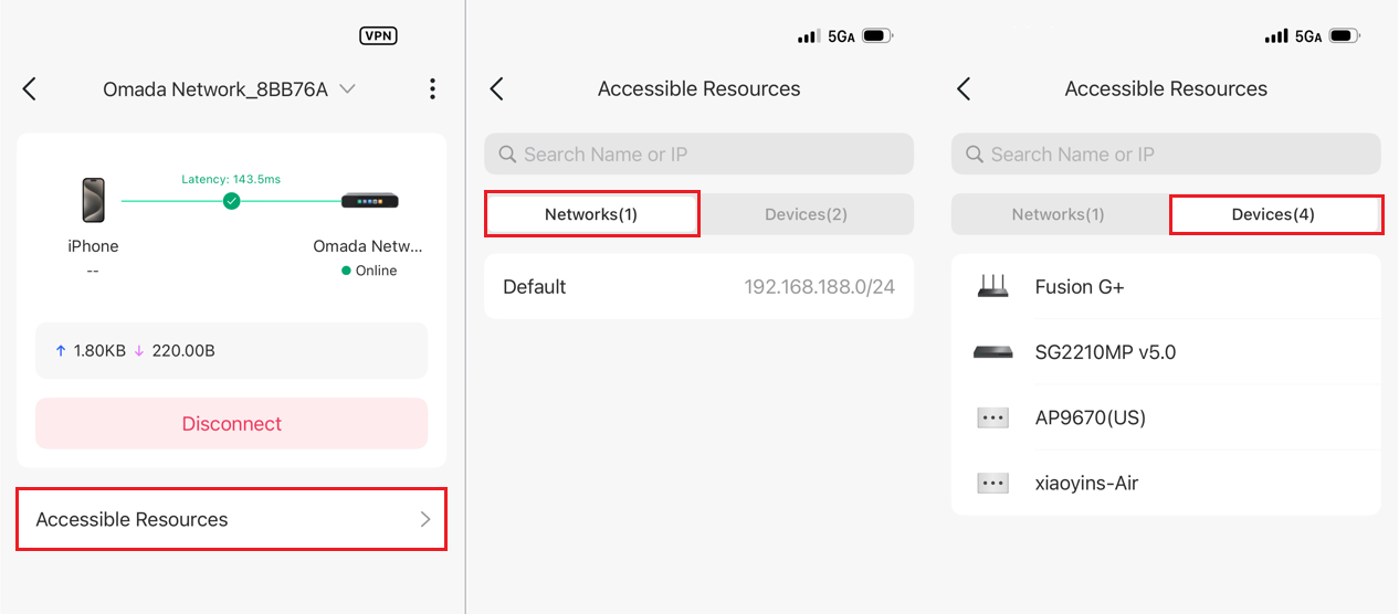 a screen shot showing the Accessible Resources page.