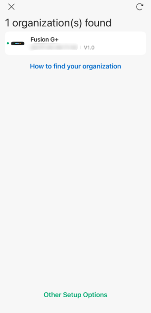 List of detected devices.