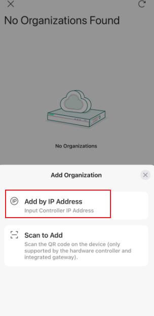 Tap other setup options and select add by IP address.